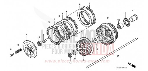 EMBRAYAGE VTX1800C2 de 2002
